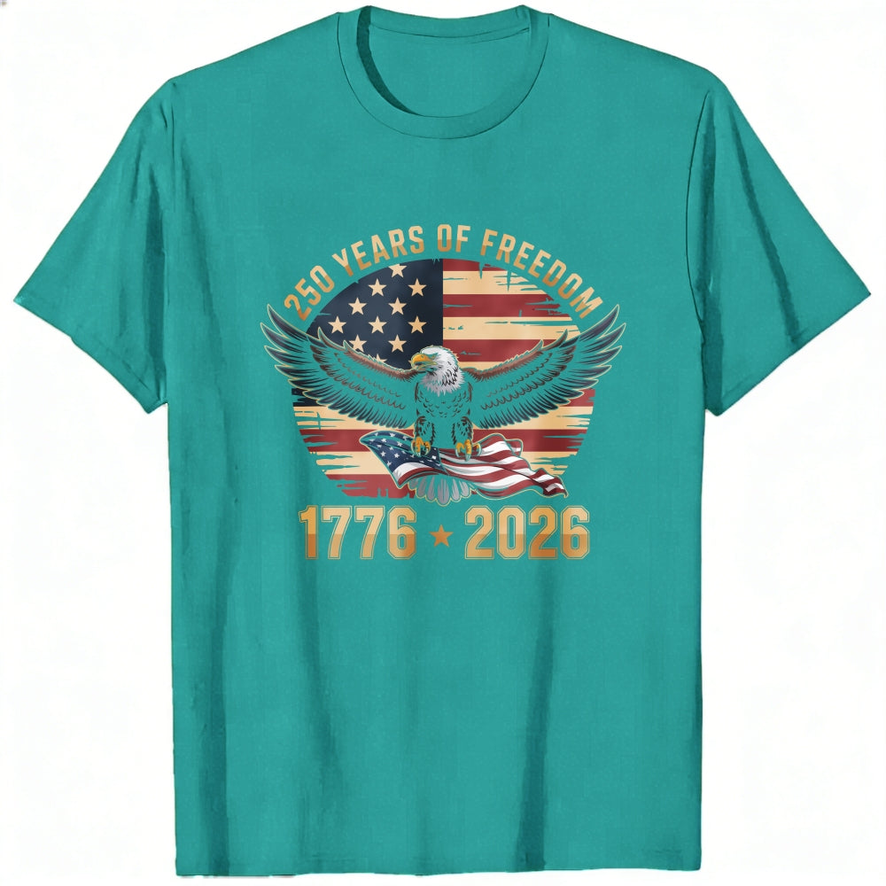 American Eagle Flag 250 Years Of Freedom 1776 2026 Classic T-Shirt