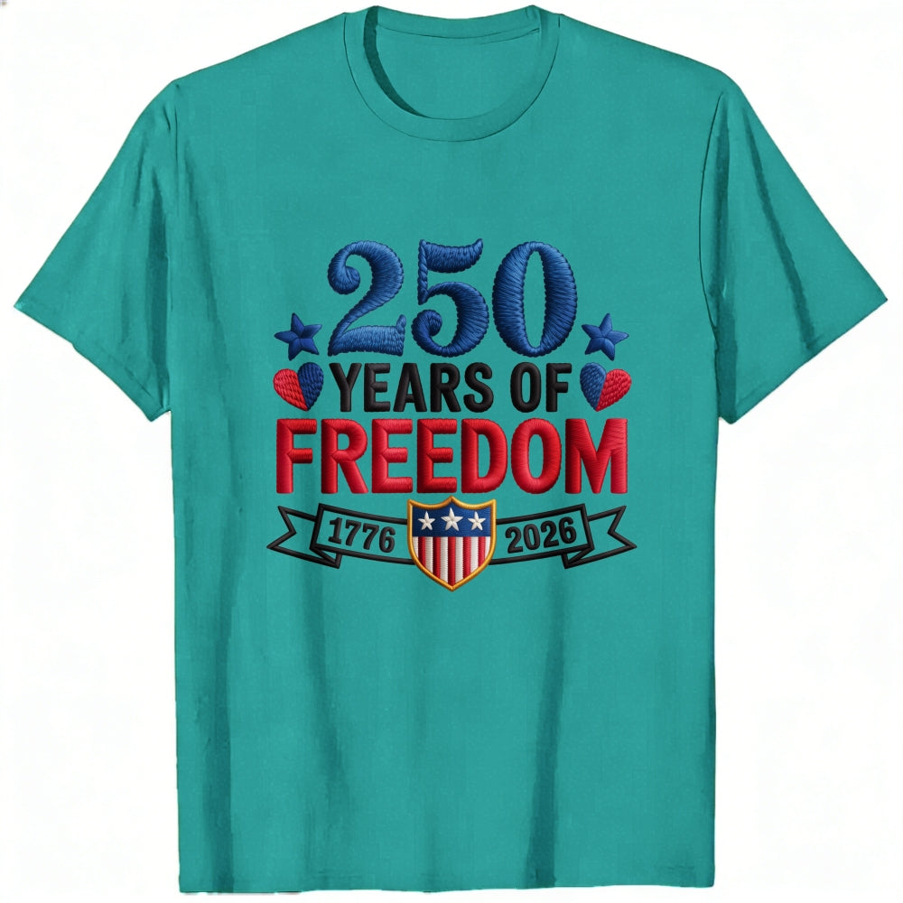 Patriotic American Independence Day 250 Years Of Freedom Classic T-Shirt