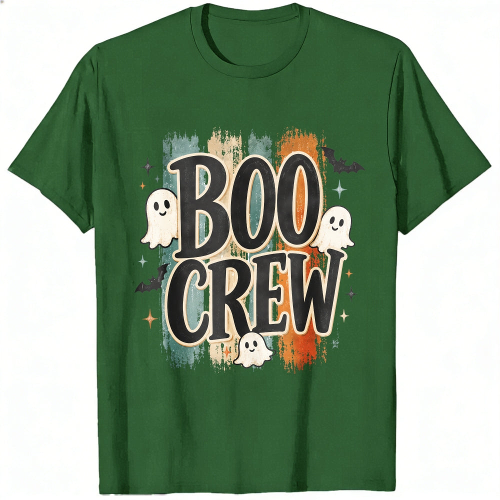 Halloween Retro Boo Crew Ghosts Bats Classic T-Shirt