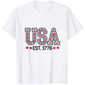 Patriotic Floral Usa Est 1776 Classic T-Shirt