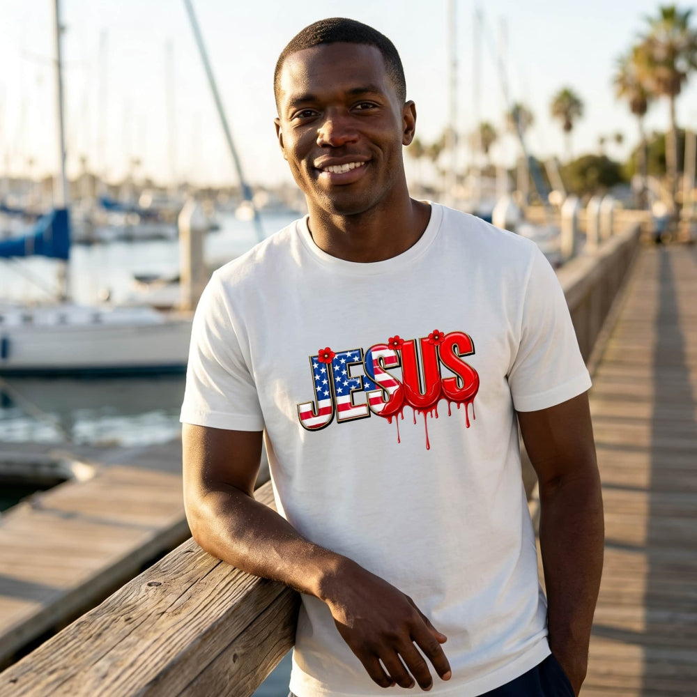 Patriotic Jesus American Flag Classic T-Shirt
