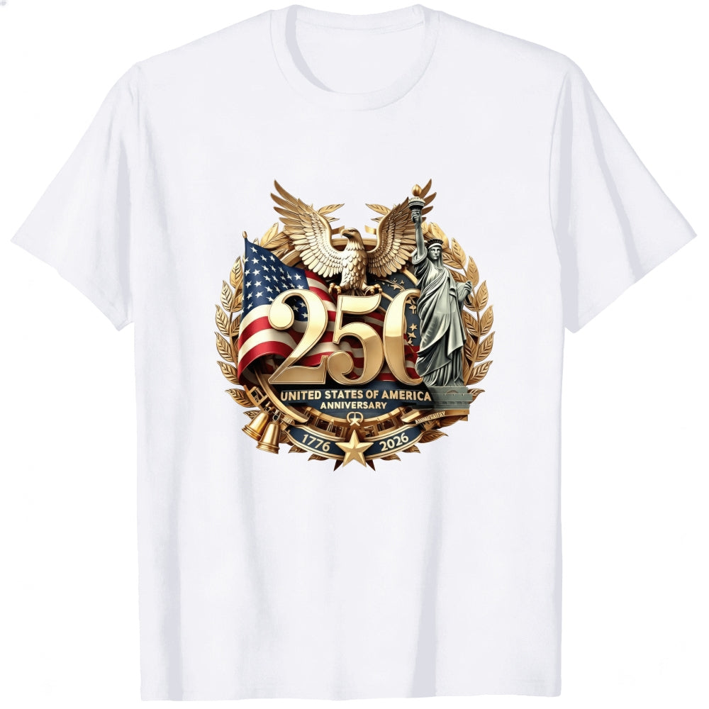 Patriotic American Eagle And Statue Of Liberty Classic T-Shirt 250th Anniversary United States Of America 1776 2026