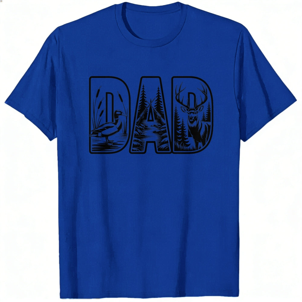 Outdoor Adventure Classic T-Shirt Dad With Duck And Deer Scene