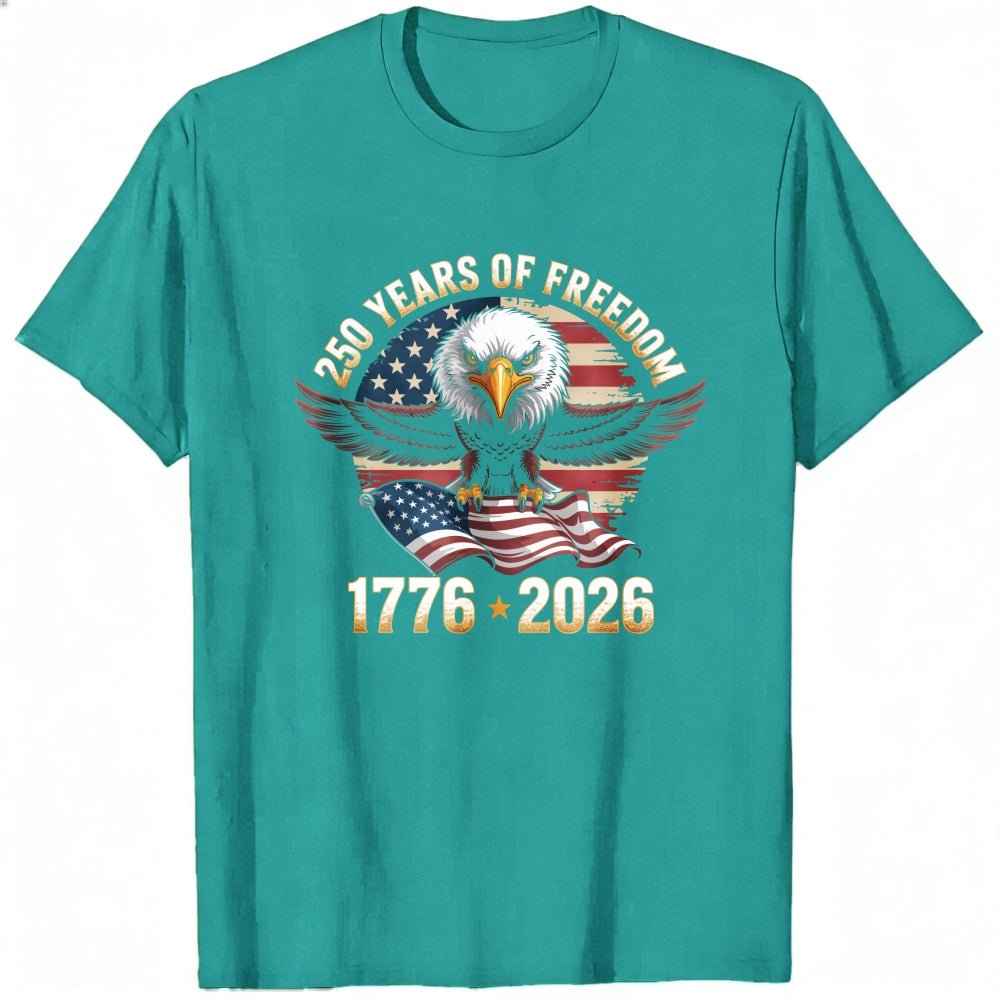 Patriotic Eagle American Flag 250 Years Of Freedom 1776 2026 Classic T-Shirt