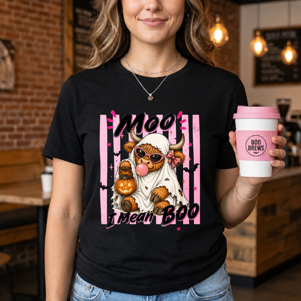 Funny Halloween Cow Ghost Moo I Mean Boo Classic T-Shirt