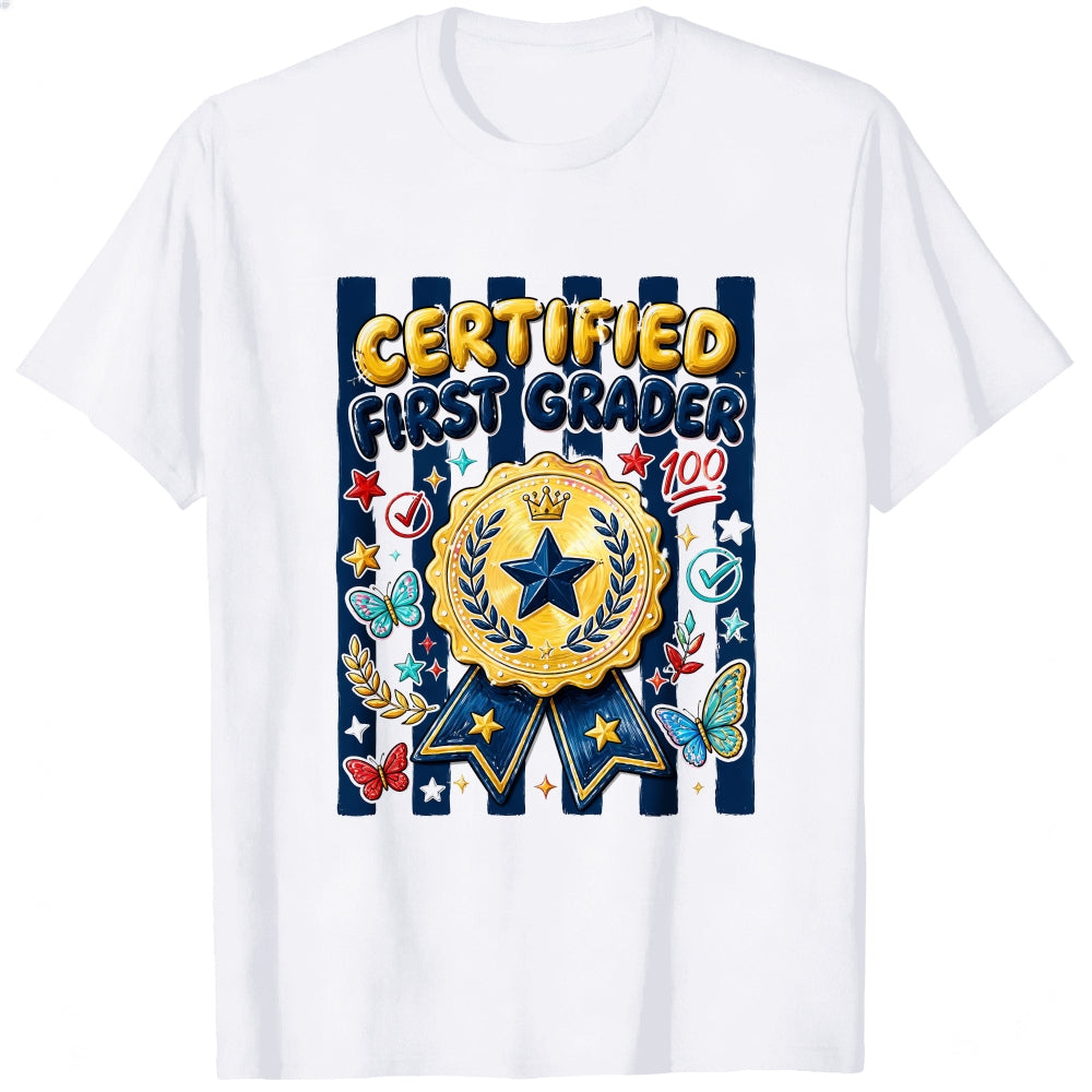Cute Certified First Grader Badge Classic T-Shirt