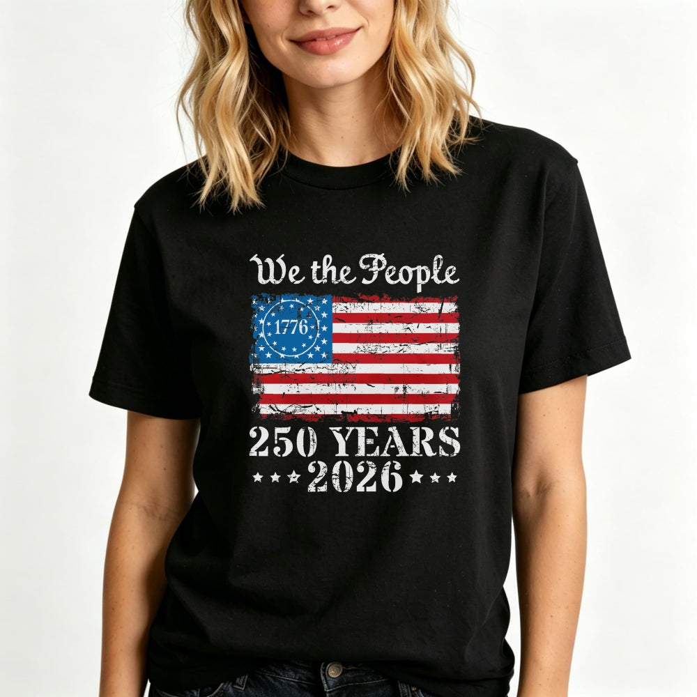 American Flag Patriotic Design Classic T-Shirt We The People 1776 250 Years 2026