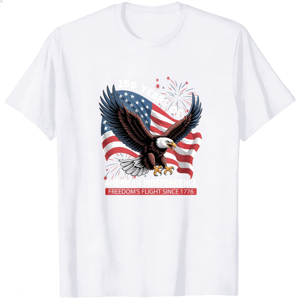 Patriotic Eagle American Flag Classic T-Shirt 250 Years Of American Independence Freedom S Flight Since 1776