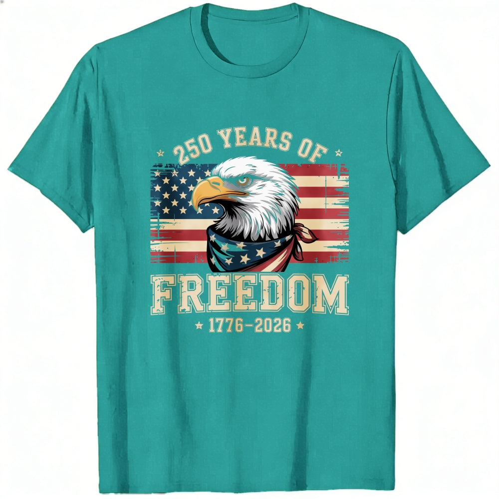 American Eagle Patriotic Design Classic T-Shirt 250 Years Of Freedom 1776 2026