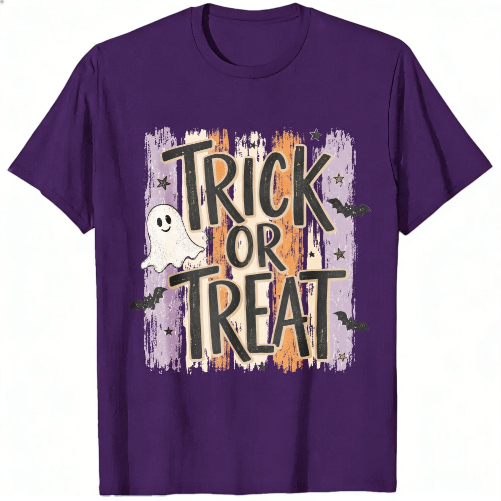 Halloween Trick Or Treat Ghost Bat Classic T-Shirt