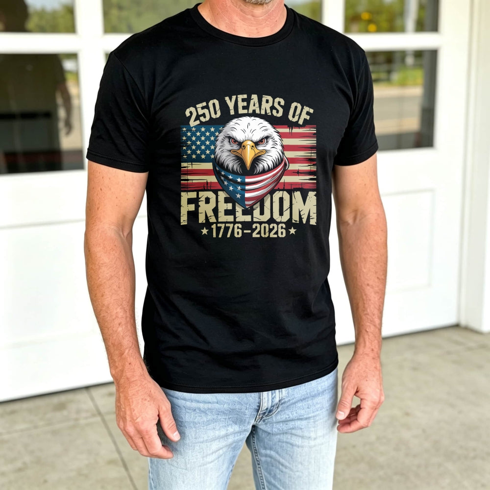 Patriotic Eagle American Flag Classic T-Shirt 250 Years Of Freedom 1776 2026