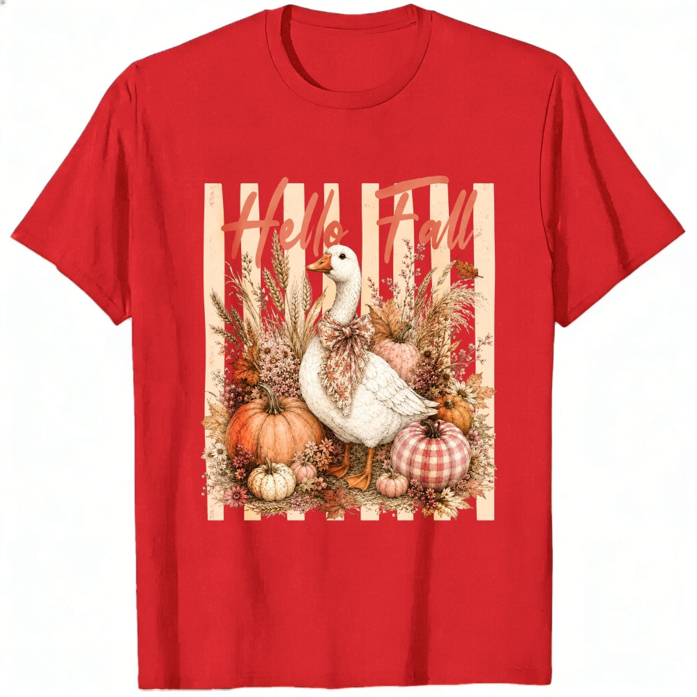 Fall Harvest Goose Hello Fall Classic T-Shirt