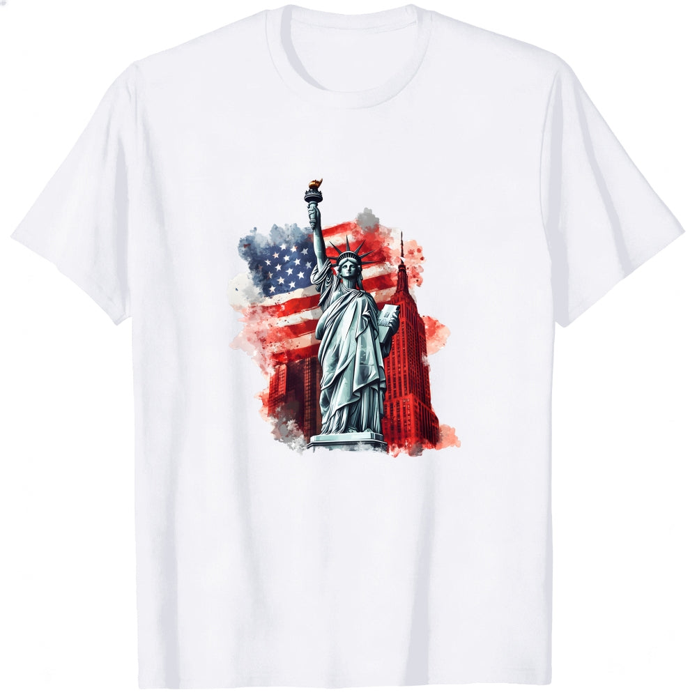 American Flag Statue Of Liberty Classic T-Shirt
