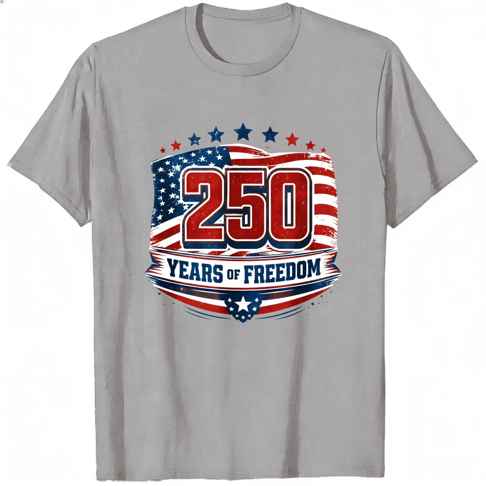Patriotic American Flag Design Classic T-Shirt 250 Years Of Freedom