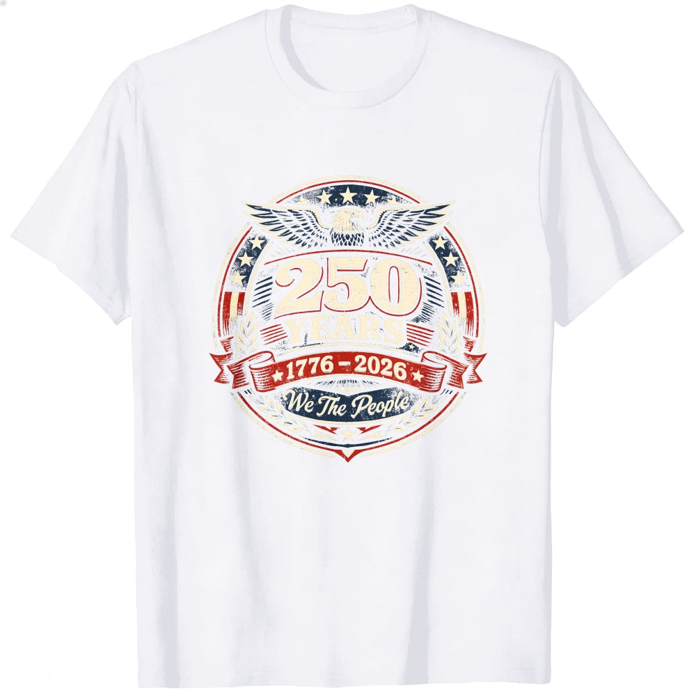 Patriotic American Flag Eagle 250 Years 1776 2026 We The People Classic T-Shirt