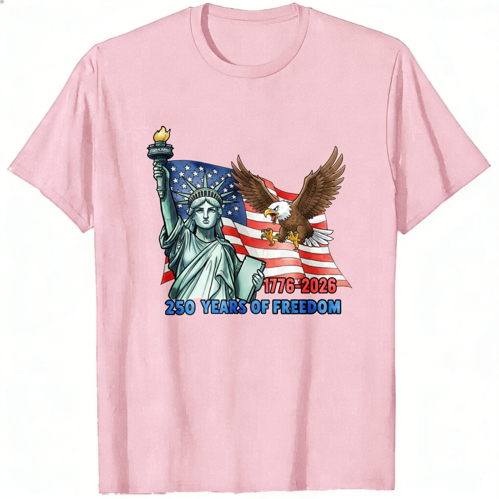 Patriotic American Flag Statue Of Liberty Eagle Classic T-Shirt 250 Years Of Freedom 1776 2026