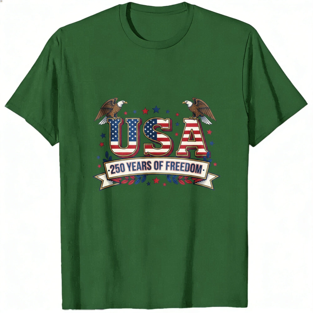 Patriotic American Flag Eagle Design Classic T-Shirt USA 250 Years Of Freedom