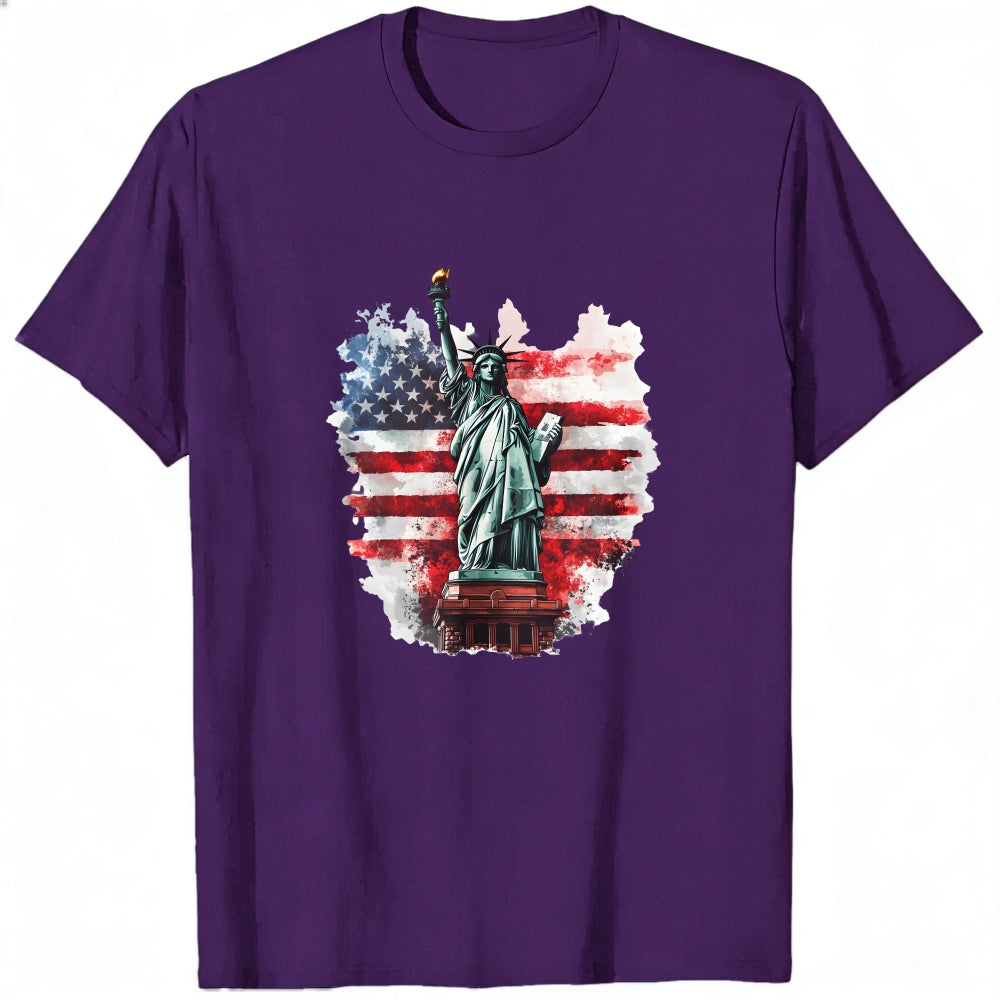 American Flag Statue Of Liberty Classic T-Shirt