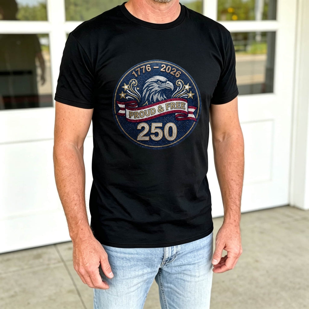 Patriotic Eagle Design Classic T-Shirt 1776 2026 Proud And Free 250 Years