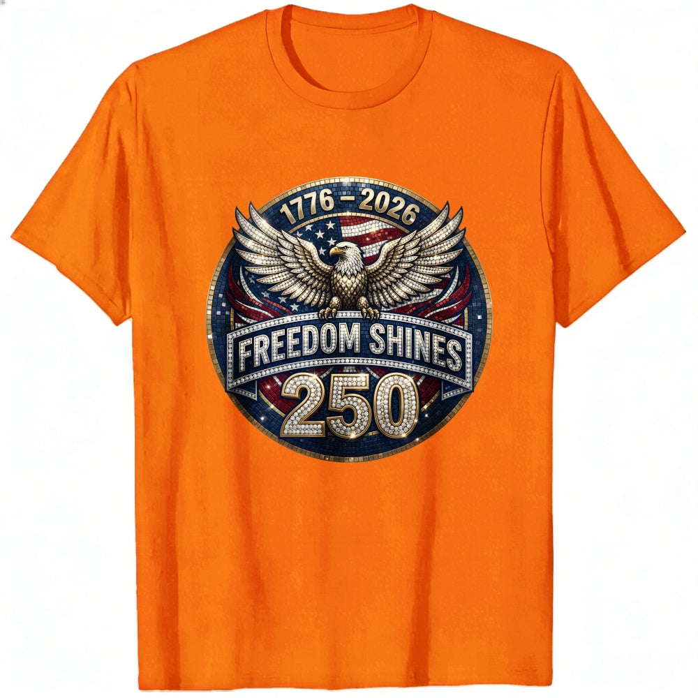 Patriotic Eagle Design Classic T-Shirt Freedom Shines 250 Years 1776 2026
