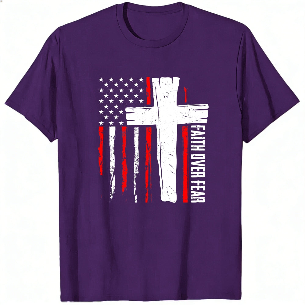 American Flag Cross Design Classic T-Shirt