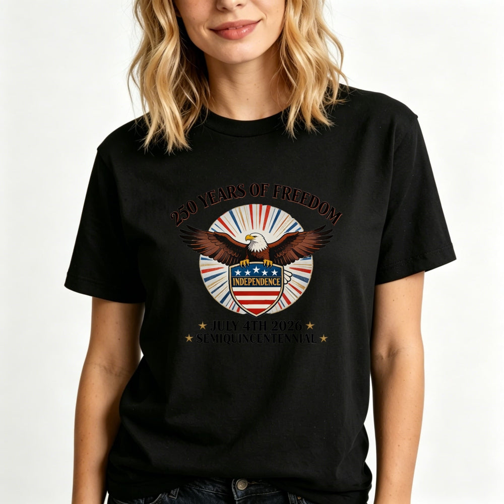 Patriotic American Eagle Design Classic T-Shirt 250 Years Of Freedom Independence Day 2026 Semiquincentennial