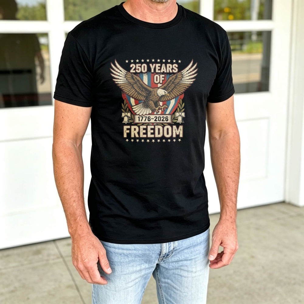 Patriotic Eagle Design Classic T-Shirt 250 Years Of Freedom 1776 2026