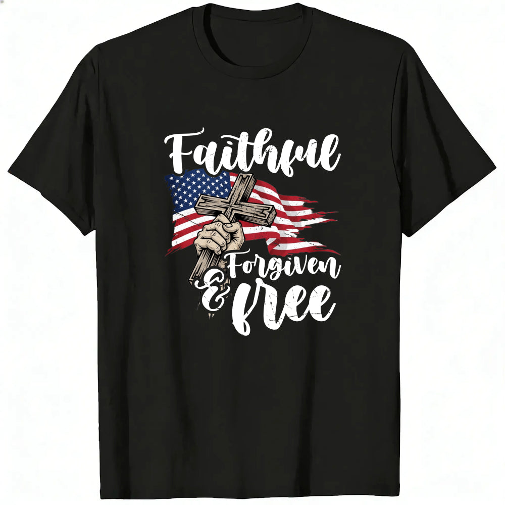 Patriotic Christian Faithful And Free Classic T-Shirt