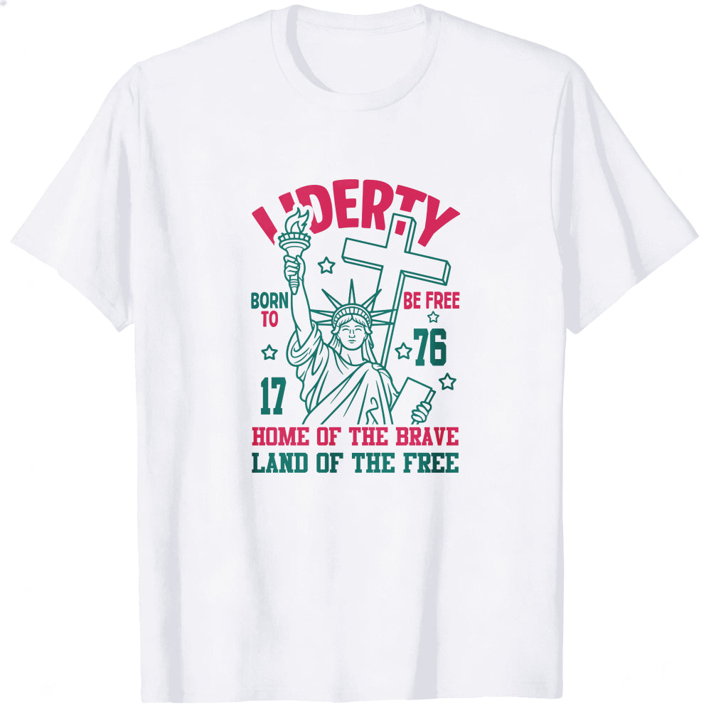 American Patriotic Design Classic T-Shirt Liberty Statue And Slogan