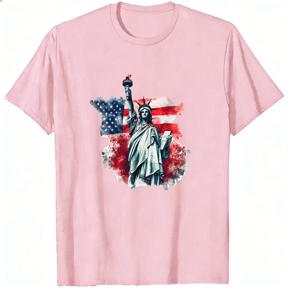 Patriotic American Flag Statue Of Liberty Classic T-Shirt