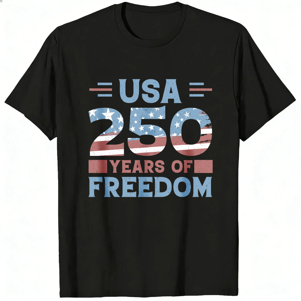 Patriotic American Flag Design Classic T-Shirt 250 Years Of Freedom Usa Celebration