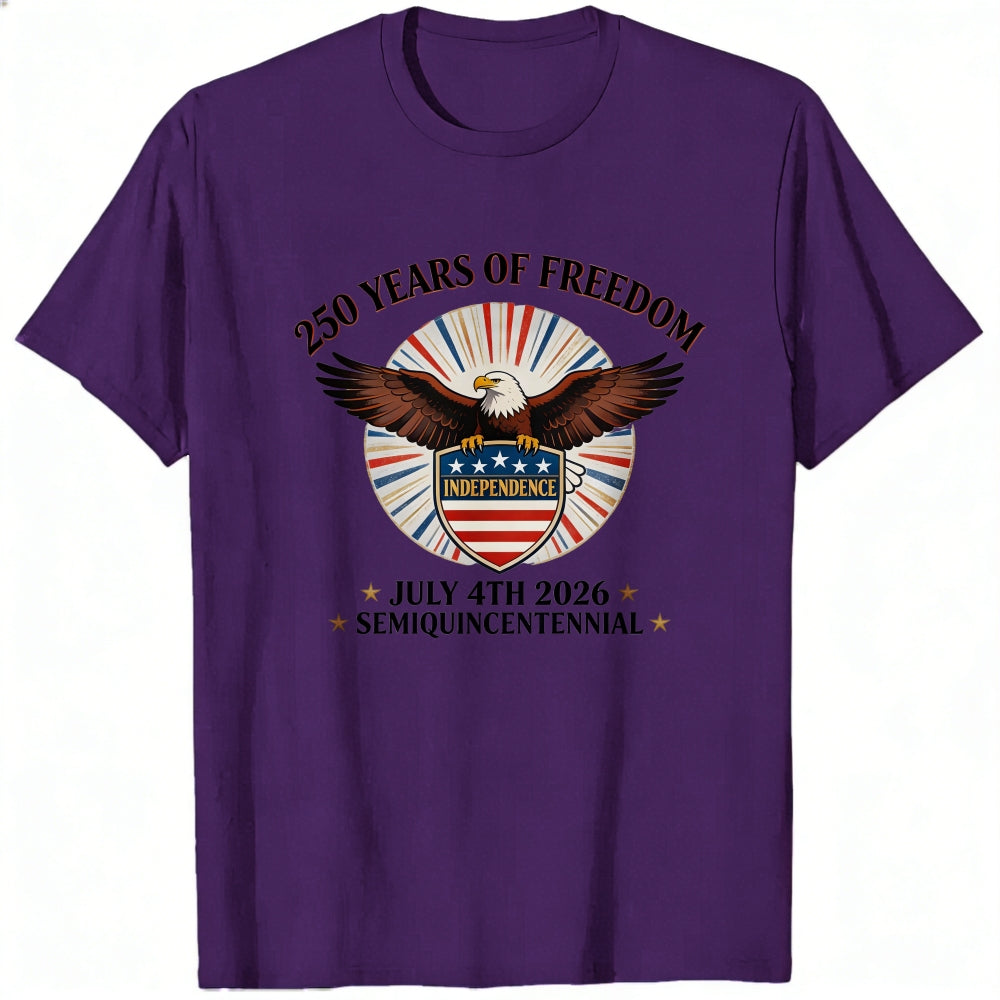Patriotic American Eagle Design Classic T-Shirt 250 Years Of Freedom Independence Day 2026 Semiquincentennial