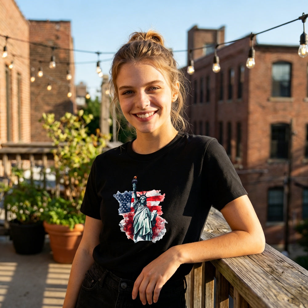 Patriotic American Flag Statue Of Liberty Classic T-Shirt