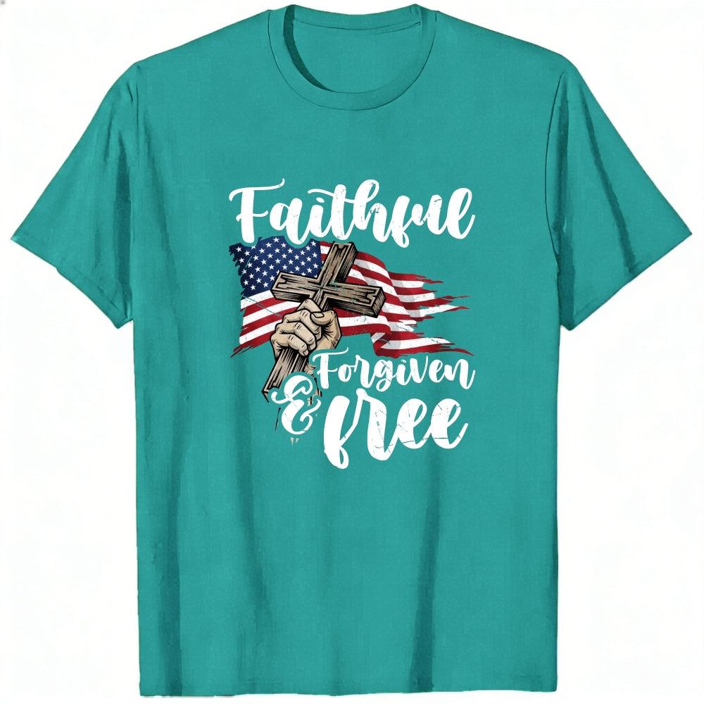 Patriotic Christian Faithful And Free Classic T-Shirt