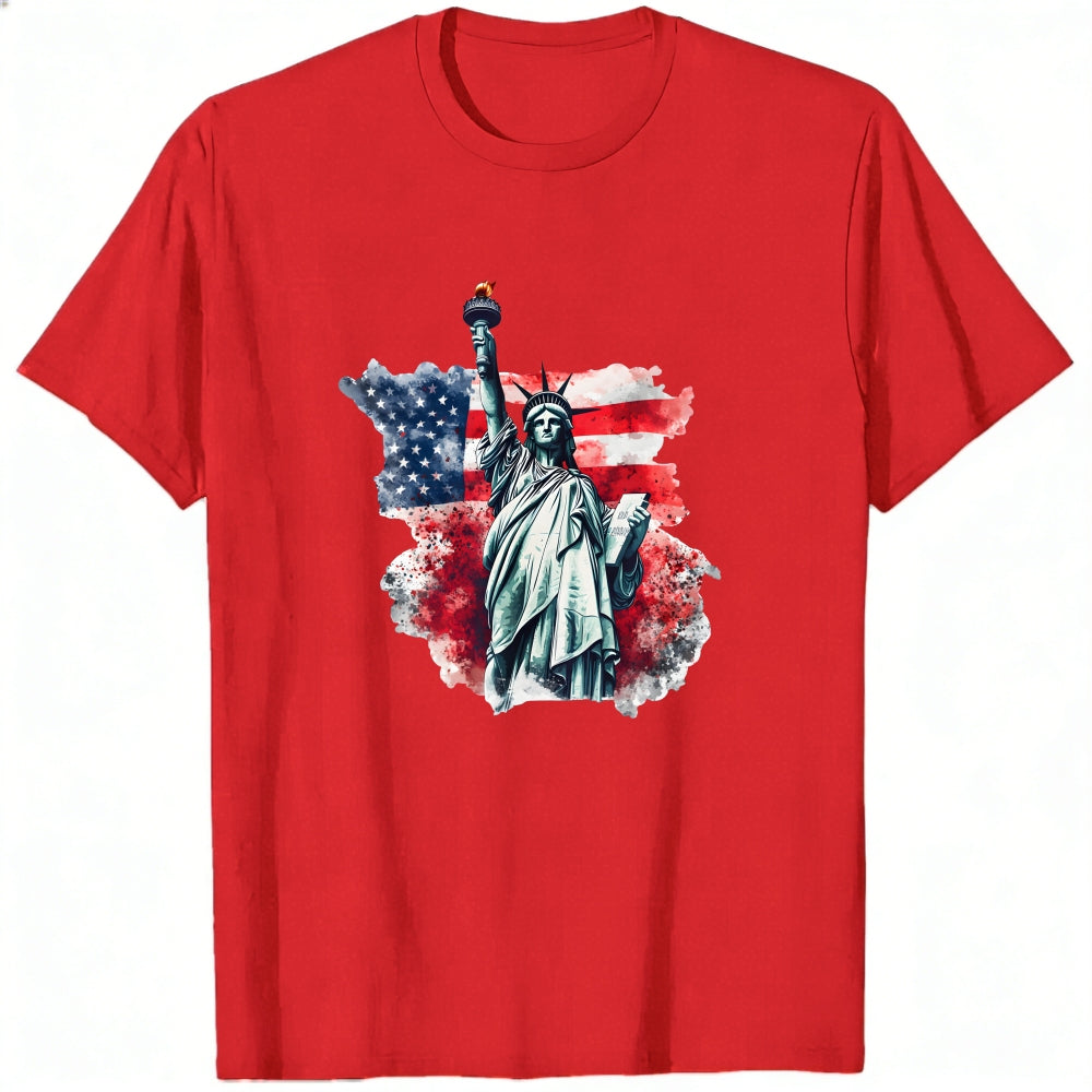 Patriotic American Flag Statue Of Liberty Classic T-Shirt