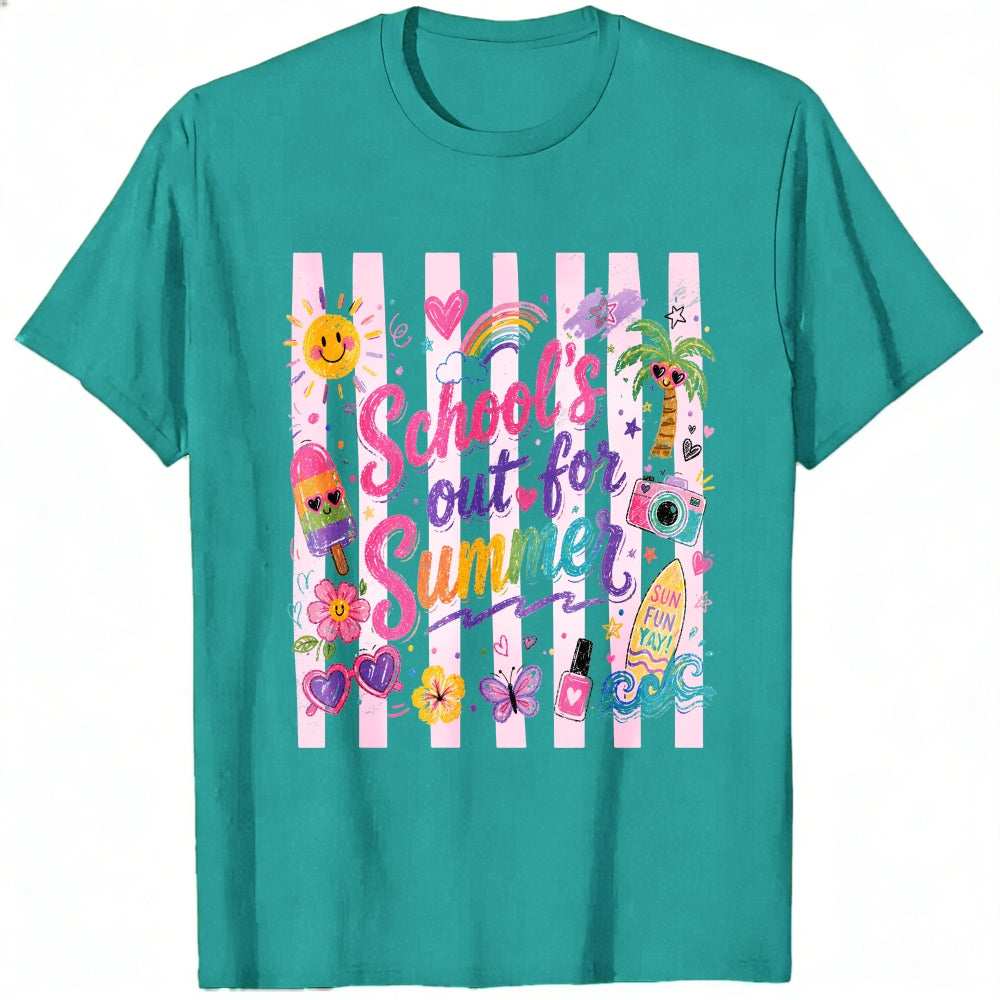 Cute Summer Vibes Classic T-Shirt School's Out For Summer Graphic Tee