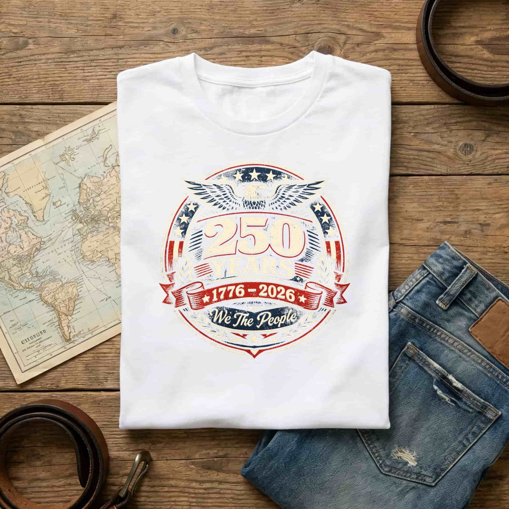 Patriotic American Flag Eagle 250 Years 1776 2026 We The People Classic T-Shirt