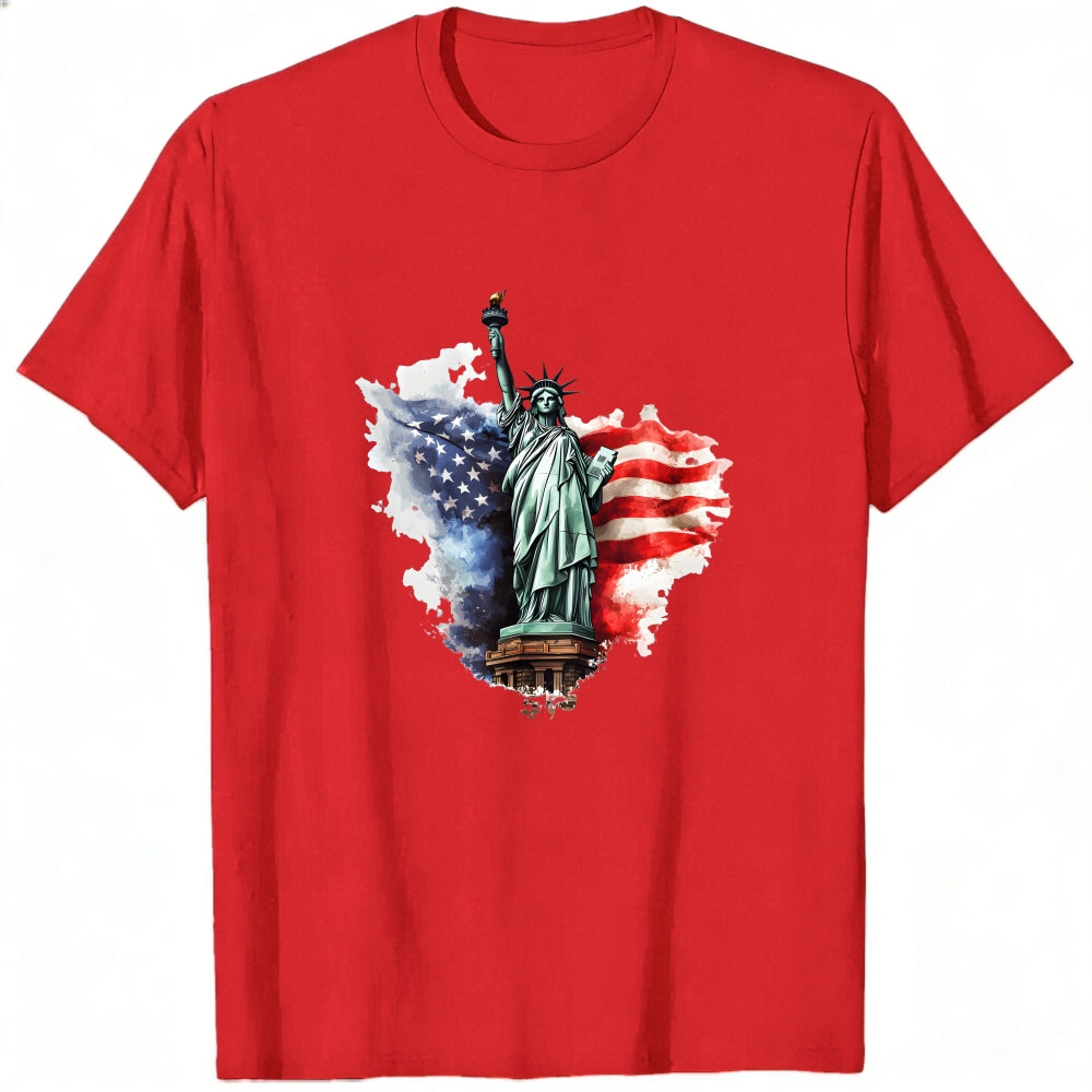 American Flag Statue Of Liberty Classic T-Shirt
