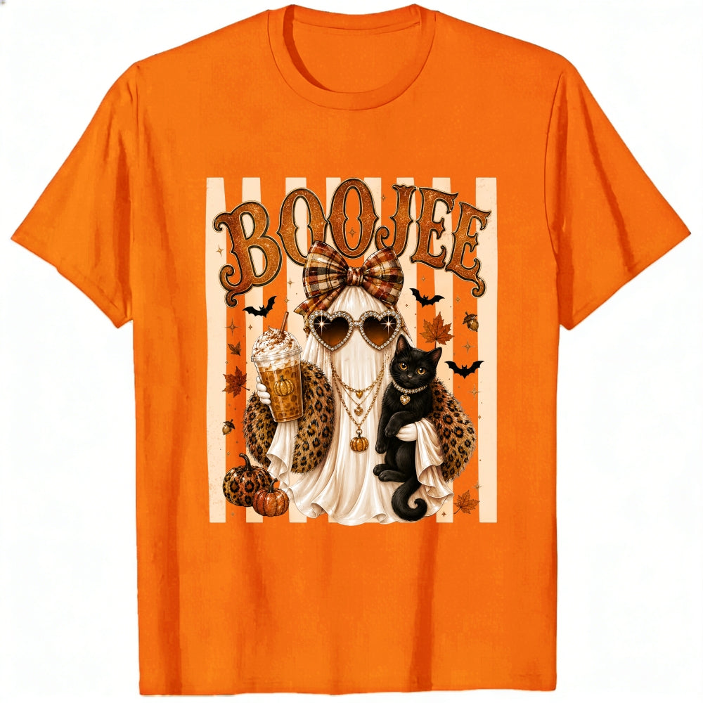 Funny Booje Ghost Leopard Print Halloween Classic T-Shirt
