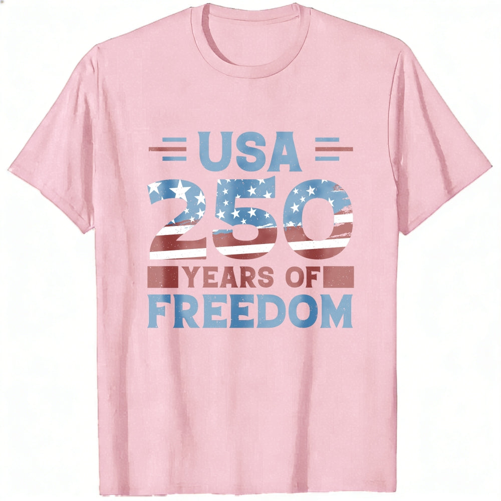 Patriotic American Flag Design Classic T-Shirt 250 Years Of Freedom Usa Celebration