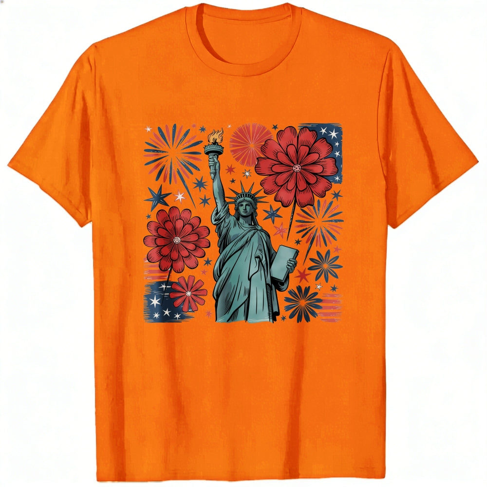 Patriotic American Flag Statue Of Liberty Classic T-Shirt