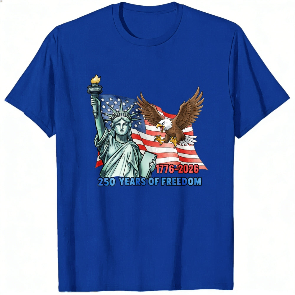 Patriotic American Flag Statue Of Liberty Eagle Classic T-Shirt 250 Years Of Freedom 1776 2026