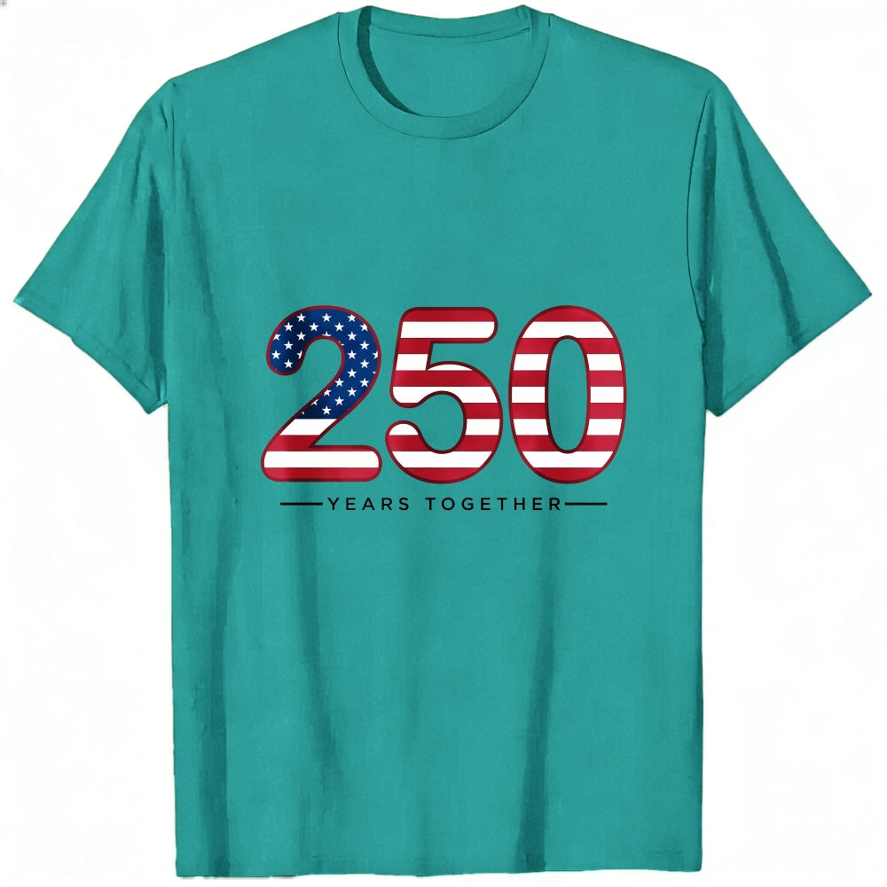 Patriotic American Flag Design Classic T-Shirt 250 Years Together
