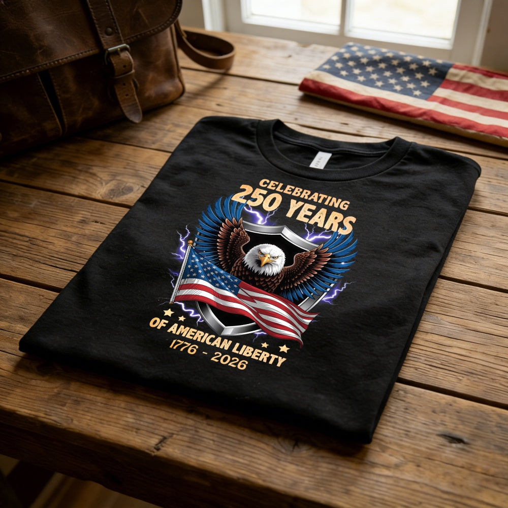 Patriotic Eagle American Flag Classic T-Shirt Celebrating 250 Years Of American Liberty 1776 2026
