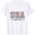 Floral Pattern Usa Est 1776 Classic T-Shirt