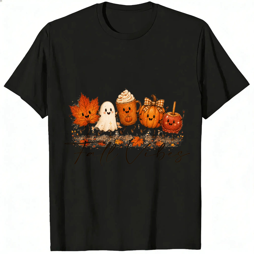 Cute Autumn Kawaii Characters Fall Vibes Classic T-Shirt