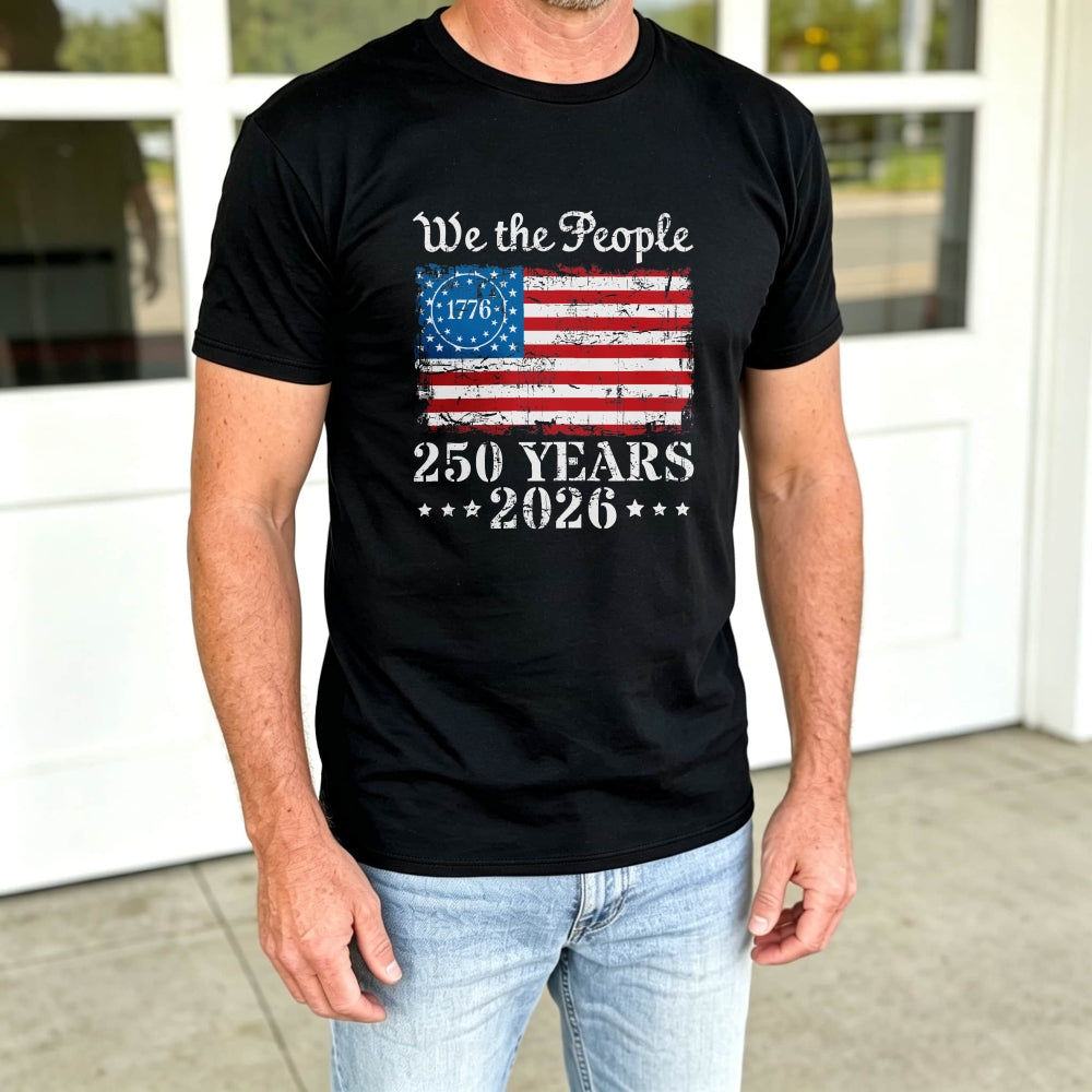 American Flag Patriotic Design Classic T-Shirt We The People 1776 250 Years 2026