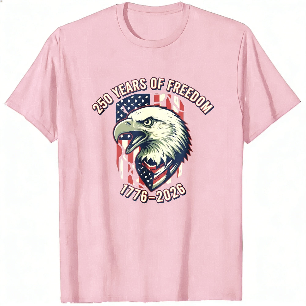 American Eagle Patriotic Design Classic T-Shirt 250 Years Of Freedom 1776 2026