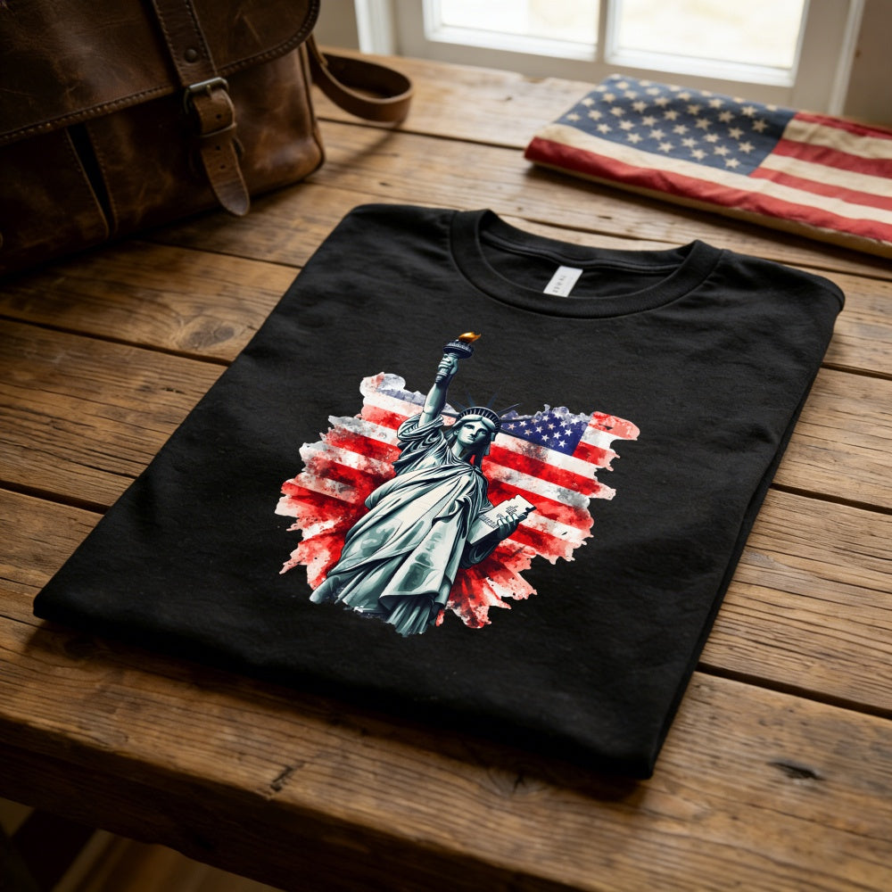 American Flag Statue Of Liberty Classic T-Shirt
