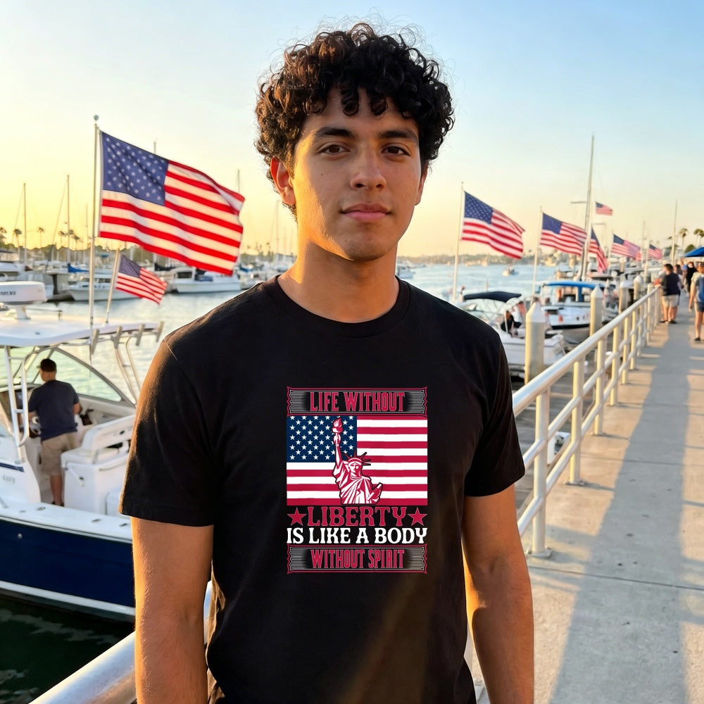 Patriotic American Flag Statue Of Liberty Classic T-Shirt